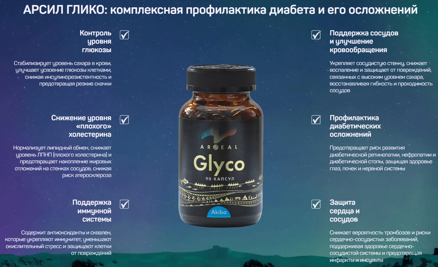 Арсил Глико (ARSEAL GLYCO) — капсулы для сахара в крови: купить в России