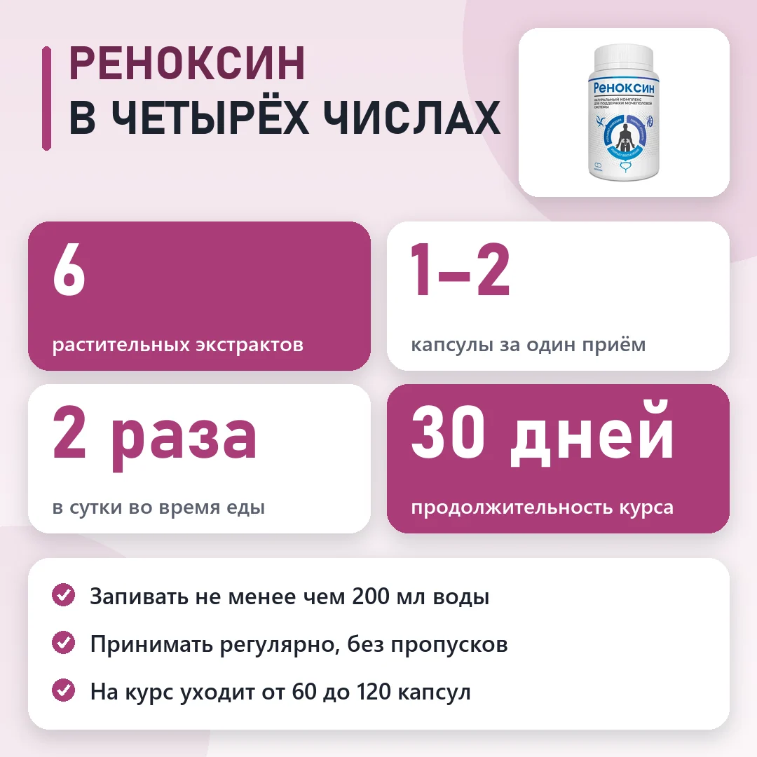 Реноксин в цифрах: схема и курс