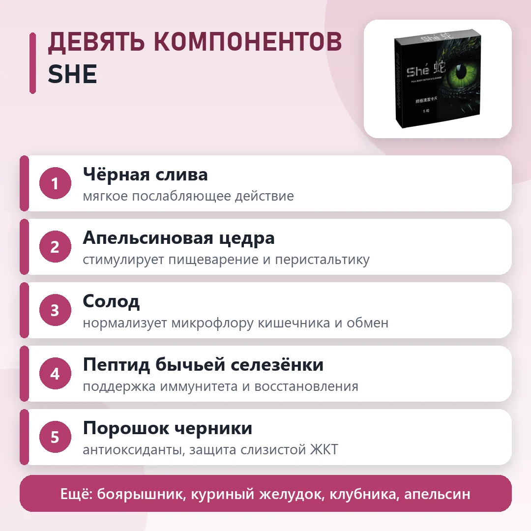 Состав She: что входит в формулу