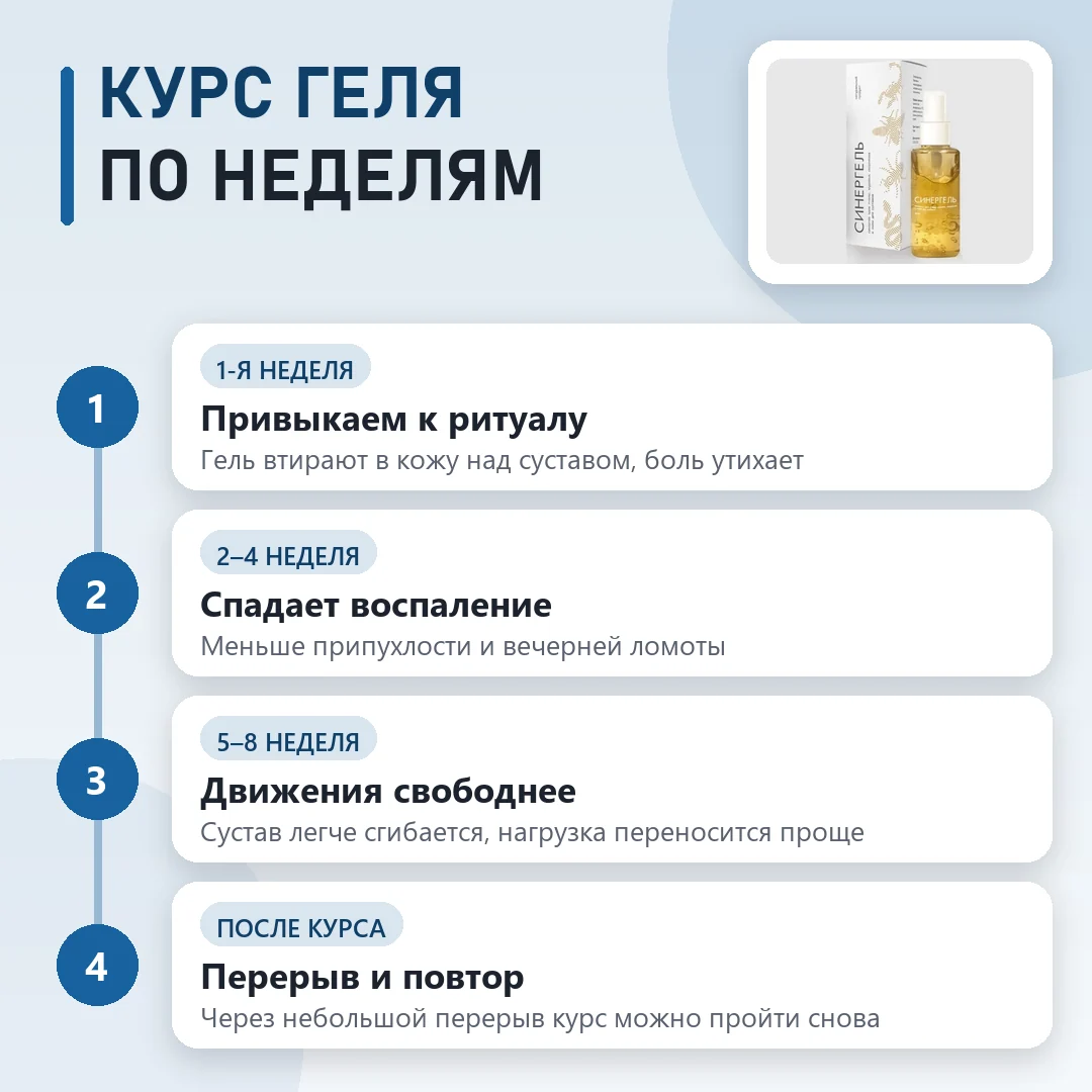Курс Синергель по этапам