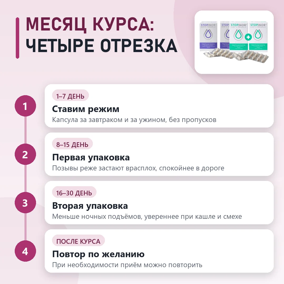 Курс Стопинор по этапам